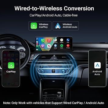 MINIX CA525 Mini Wireless CarPlay & Android Auto Adapter, 2026 Upgraded 2-in-1 Wired to Wireless Dongle, One-Button Switch, Plug & Play USB-A/C, WiFi 6 & Bluetooth 5.4, iOS 10& Android 11+