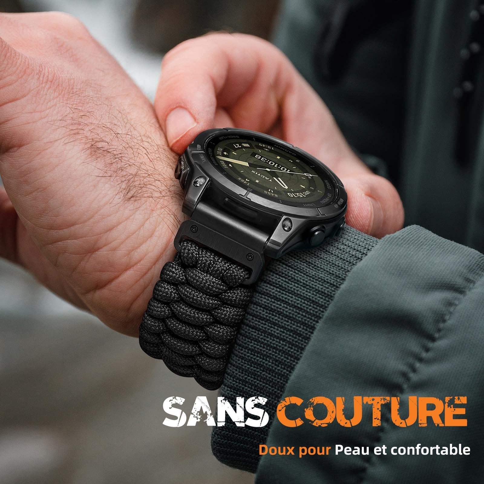 Bandletic 22mm Bracelet Compatible avec Garmin Fenix 6 Pro/6/7/7 Pro/8 47mm