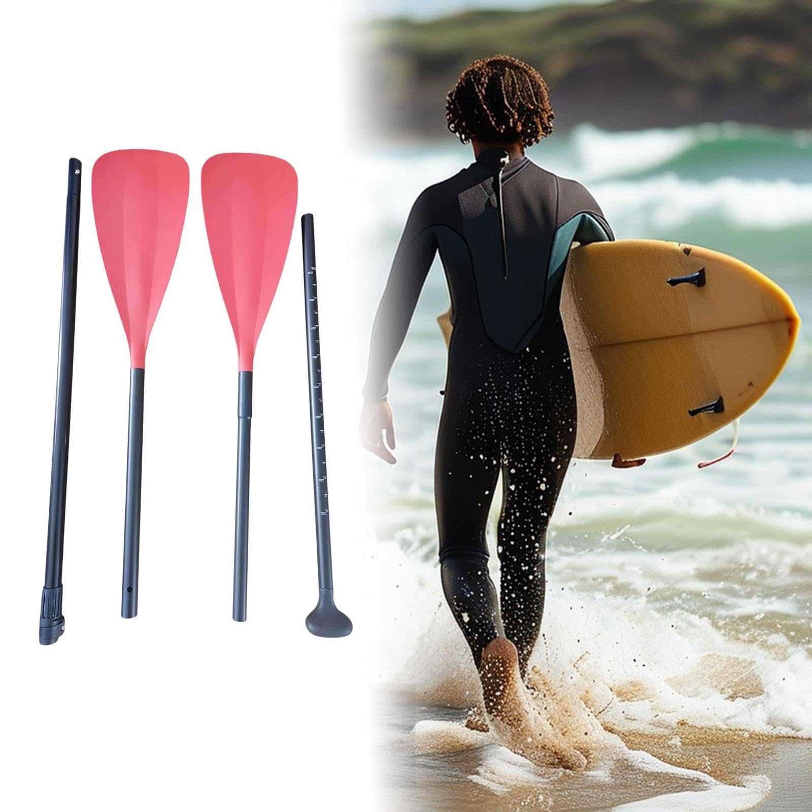 Remo para Kayak, Tabla de Surf de Remo, Remo de Doble Cabezal, Ajustable, 4 Secciones, Remo de Canoa de Doble Extremo para Deportes acuáticos, Rafting