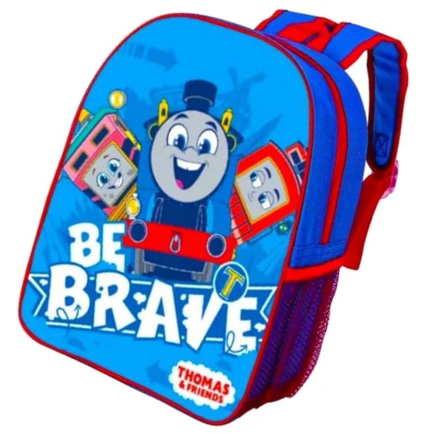 Tdl Blue Thomas The Tank Engine Backpack Kids Train Character School Bag Lunch Travel Rucksack With Side Mesh Pocket