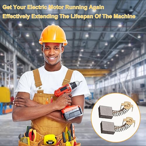 Miniatura 6 de Paquete de 4 cepillos de carbono compatibles con sierra ingletadora Dewalt &Ridgid D24000DW713DW715DW7160502025007BTS21-D04 #614367-00, 0502025007,