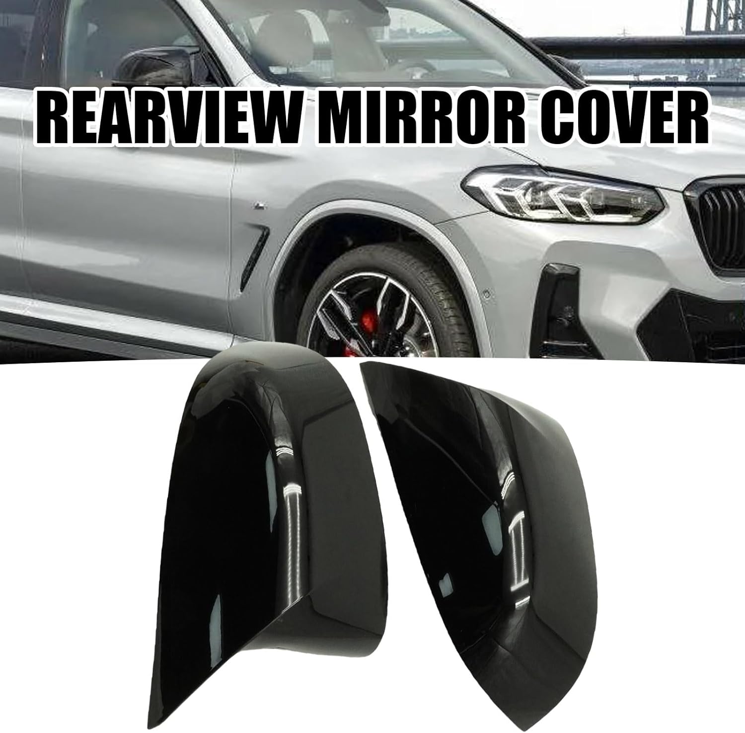 UOIENRT 51168496623 Rearview Mirror Cover (Left and Right Side), Replacement for BMW X6 G06 2020-2024 X3 G01 X4 G02 X5 G05 X7 G07 2019-2024, Replaces 51168496624