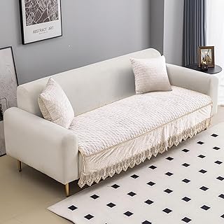 HOKIPO Premium Dutch Velvet Anti Slip Sofa Seat Mat for 3+2 Seater and 1/2/3 Seater Sofa. Make Your Own Sofa Cover Set, Ma Price In India