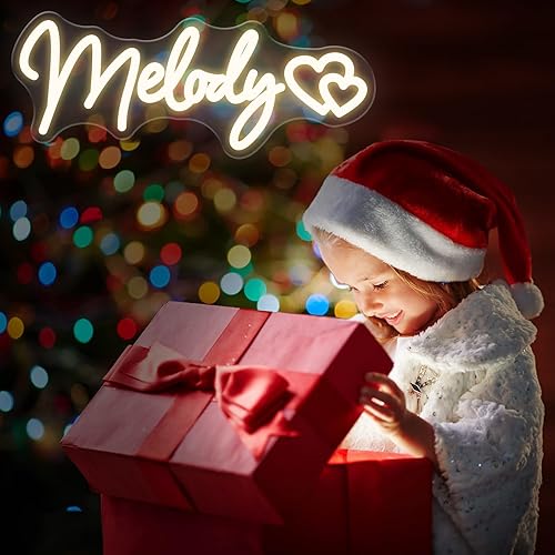 Miniatura 2 de Jungoo Letreros de neón personalizados, letrero de neón con nombre personalizable para decoración de pared, letrero de neón LED personalizado para