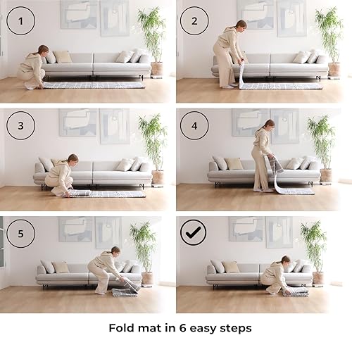 Miniatura 5 de Baby Care Alfombra plegable - Pétalos de mar (gris), grande