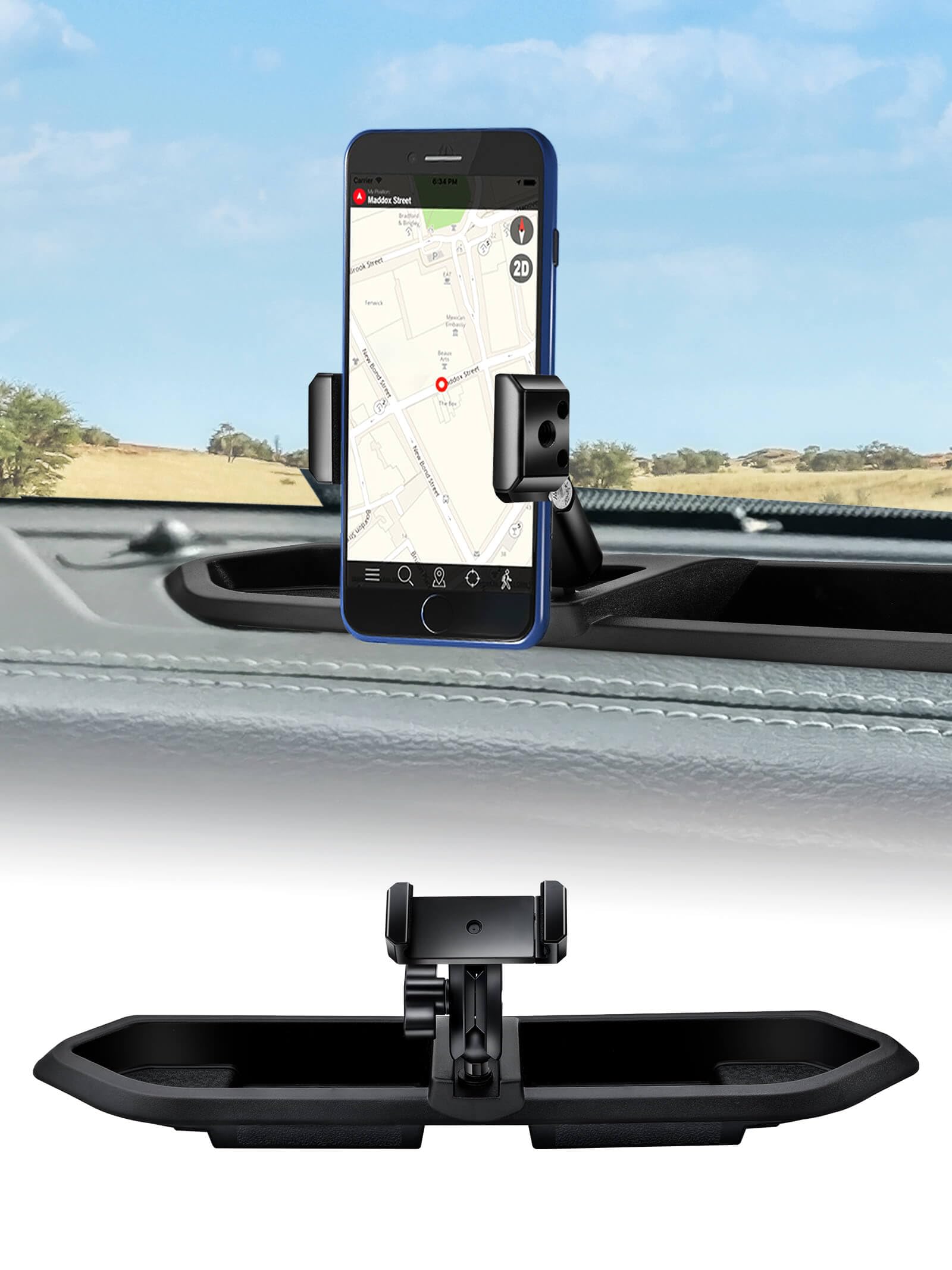 Photo 1 of JL Phone Holder with Storage Tray,JT Phone Mount Compatible with Jeep 2018-2023 Wrangler JL JLU & 2020-2023 Gladiator JT(NOT 4xe)[Aluminum Alloys] [Double Ball Socket ]