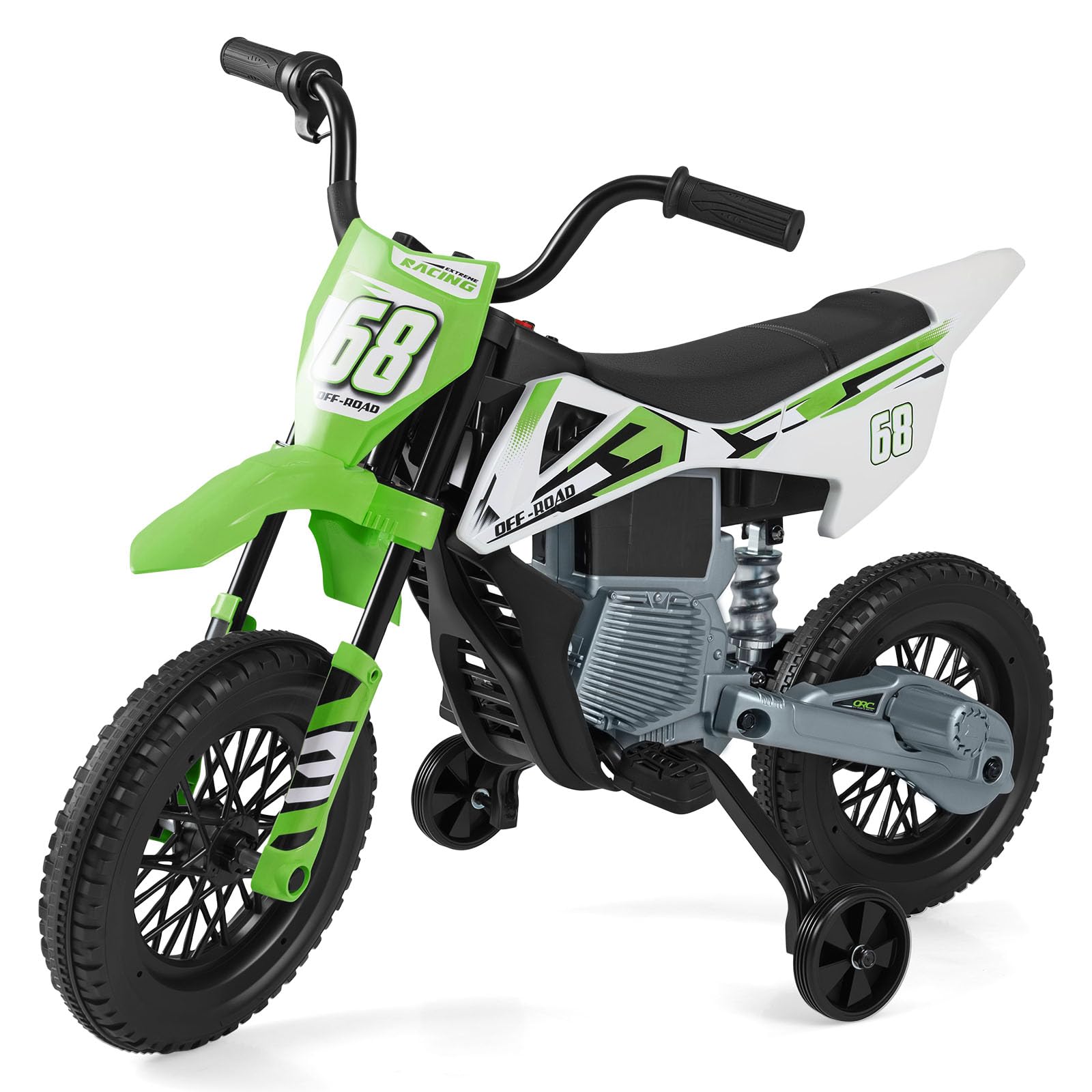COSTWAY Kids Ride on Motorcycle, 12V Electric Ride On Motorbike (Green)