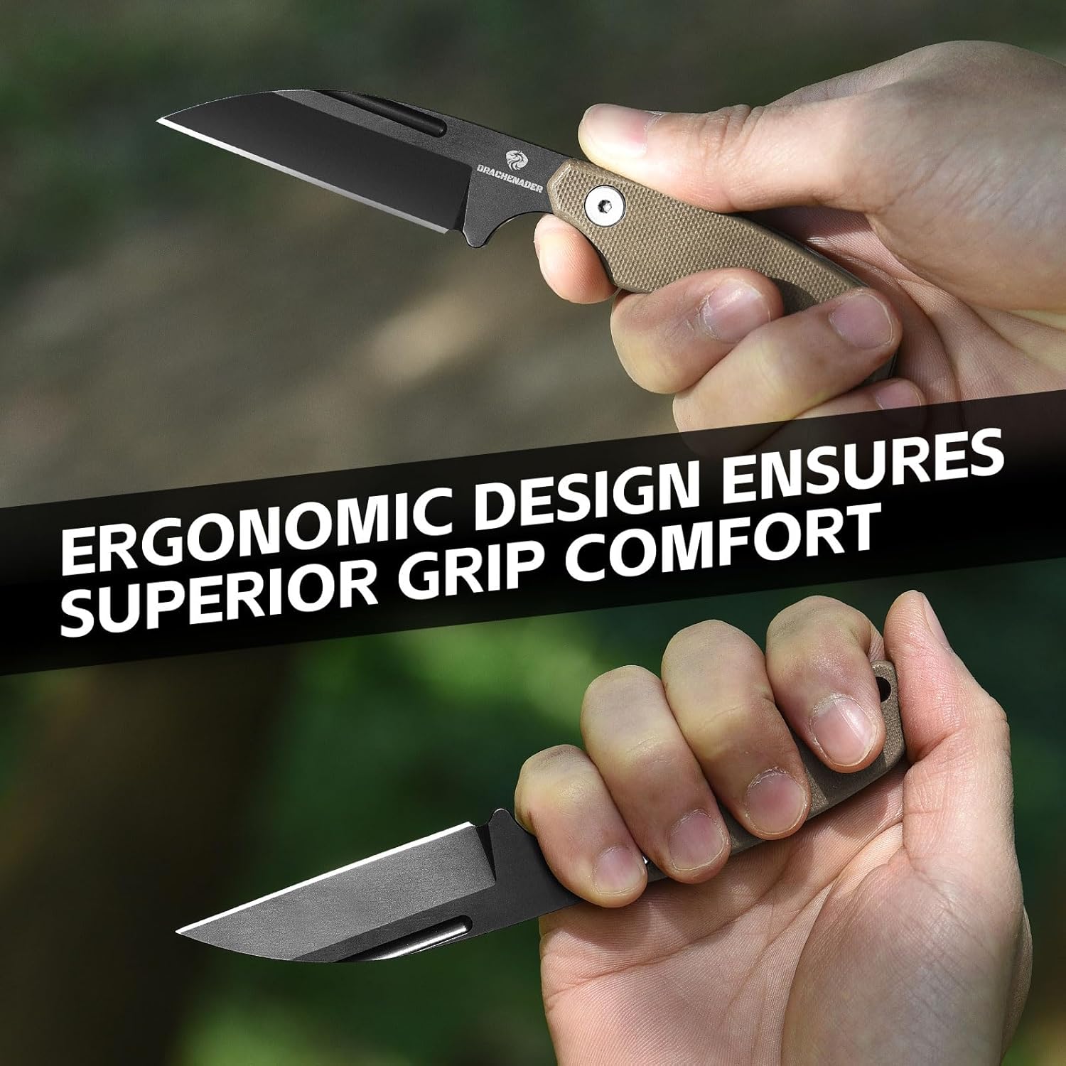 Small Neck knife with Sheath, Full Tang Fixed Blade Knife with D2 Steel Blade, G10 Handle, Ergonomic Design for EDC, Camping, Hiking, and Survival - Image 5