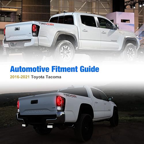 Miniatura 28 de WOLFSTORM LED Tail Light Fit for 2016-2023 Toyota Tacoma, 2016-2013 Toyota Tacoma Tail Light Replacement Assembly,1 Pair(Clear Lens)