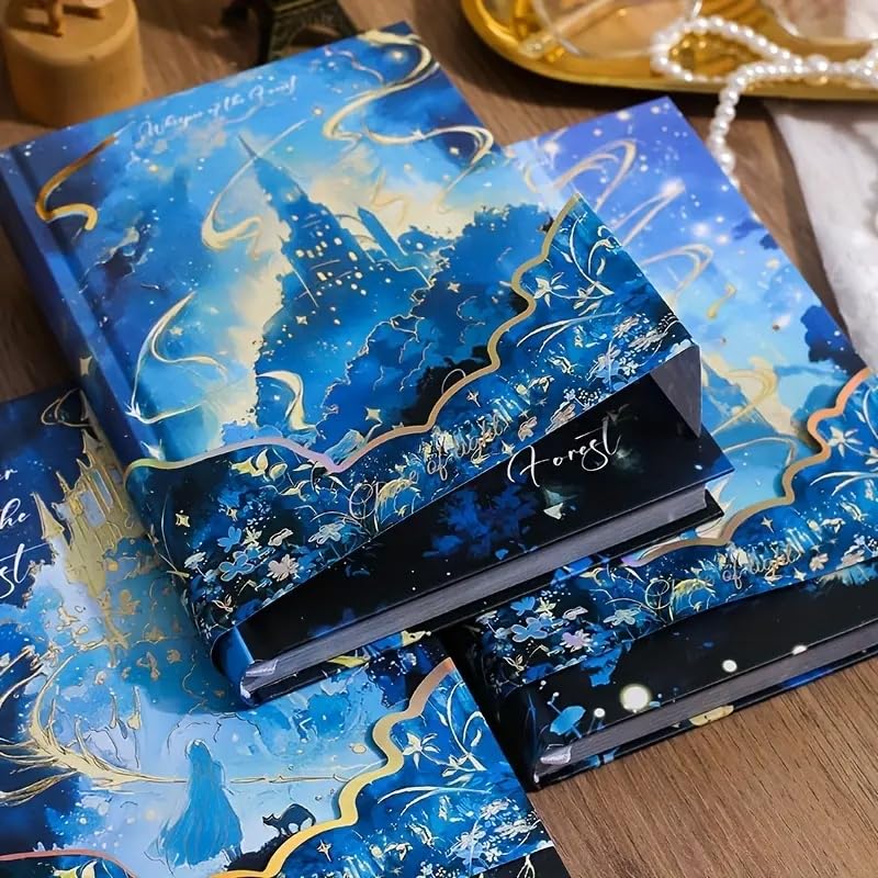 Image of Alokik Enterprise Whispers Of the Forest Luxury A5-256 Pages Vintage Fantasy Art Cover Hard Cover with Golden Accents Bohemian Style Personalized Notebook for Scrapbooking and Journaling Diary for Best Gift