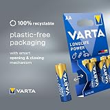 VARTA Pile AA, Confezione da 20 (10+10), Longlife Power, alcaline, 1,5 V - 6