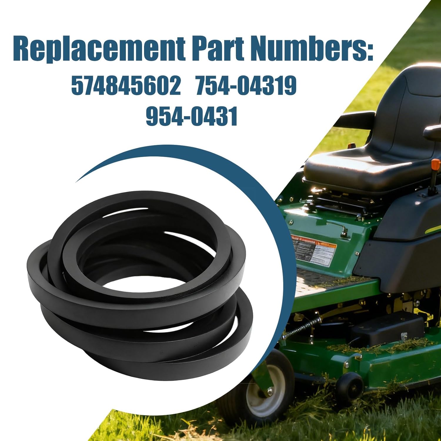 574845602 Lawn Mower Belt Fits for YTH24V48LS and YTH2648 GT48XLS TS348 YT48XLS Replacement Part Numbers 574845602 754-04319 954-0431