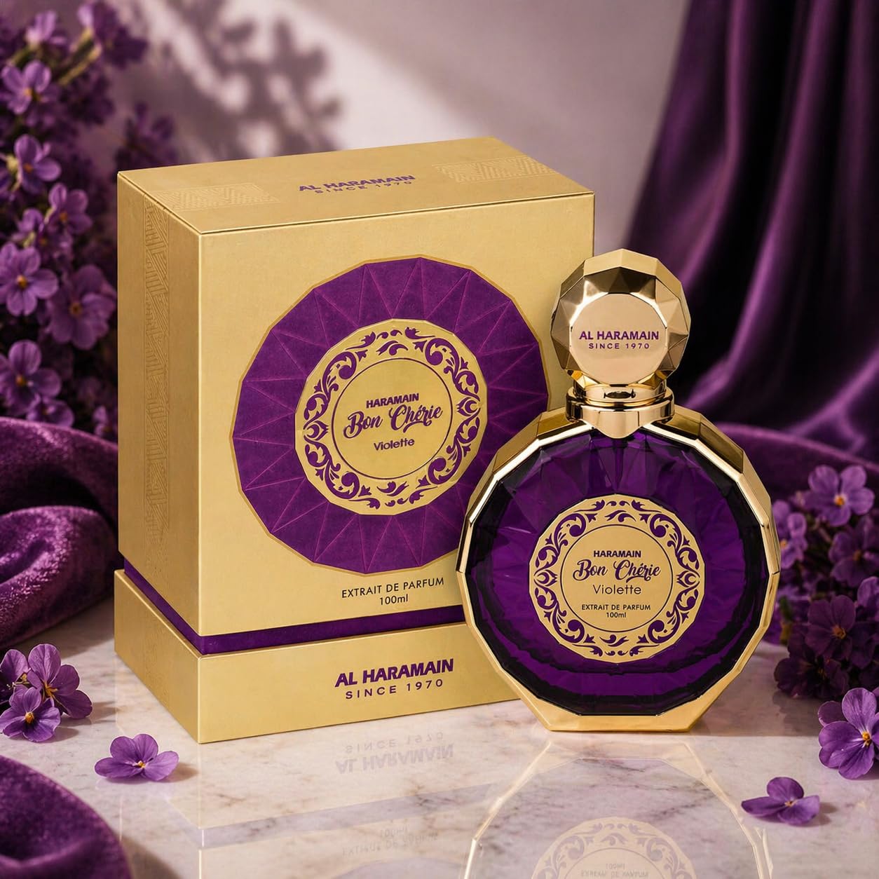 Al Haramain Bon Cherie Violette Extrait De Parfum Spray for Women, 3.4 Ounce