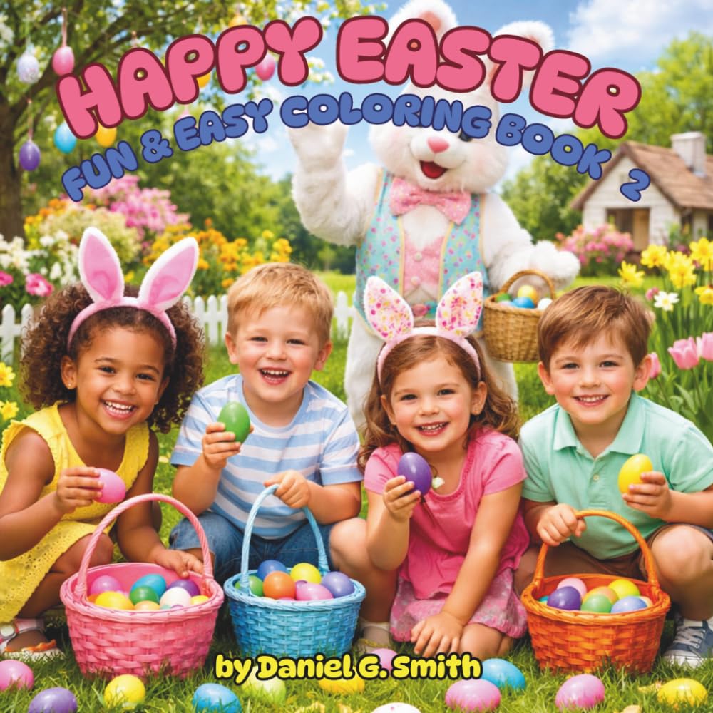 HAPPY EASTER: FUN and EASY Coloring Book
