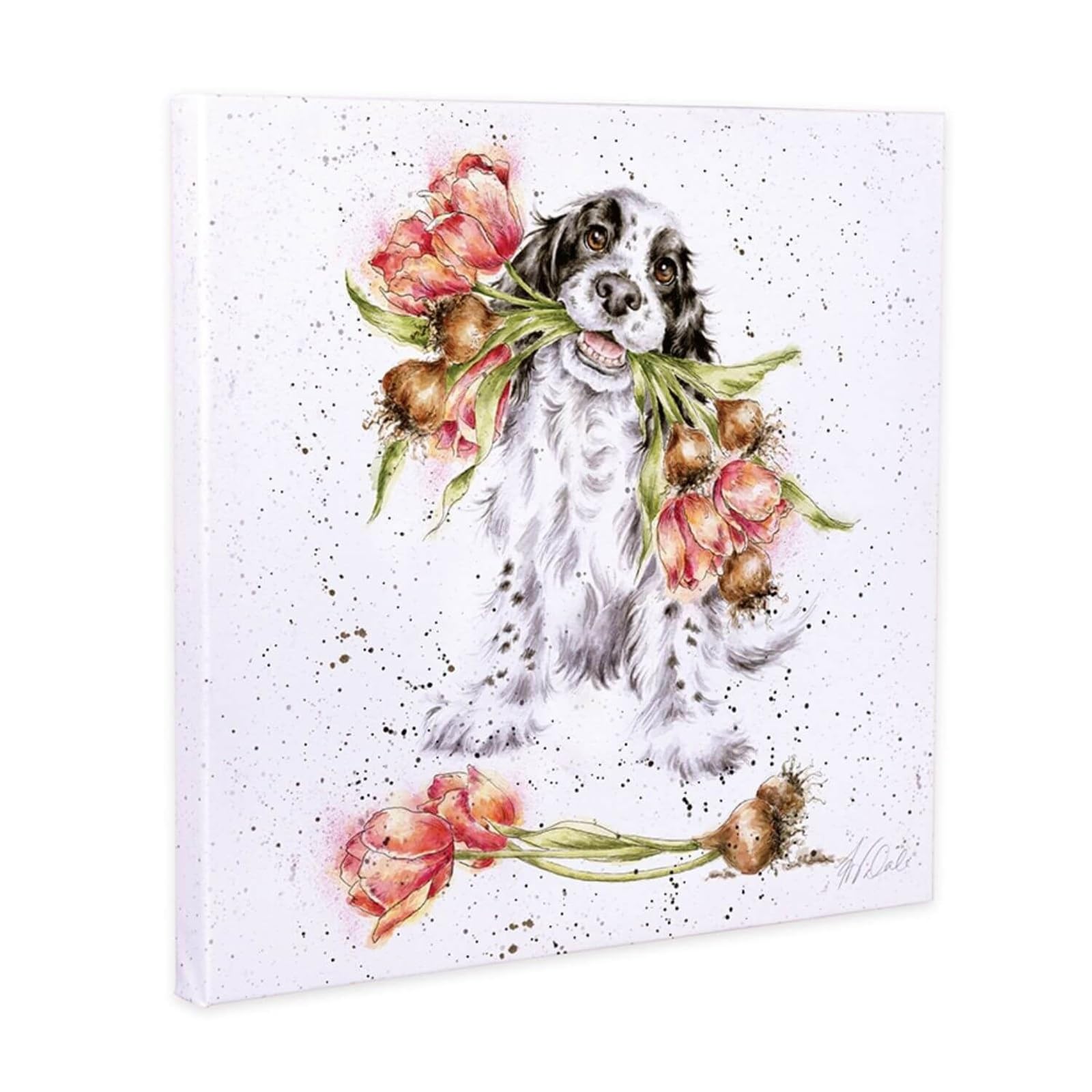 Wrendale Designs Silver - 'Blooming With Love' Small Canvas