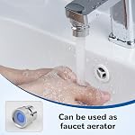 Hibbent 2 Pack Faucet to Dishwasher Adapter, Quick-Connect Dishwasher Snap-On Connection, with Swivel Ball Joint and Faucet Aerator, Male 15/16 Inch and Female 55/64 Inch, Chrome