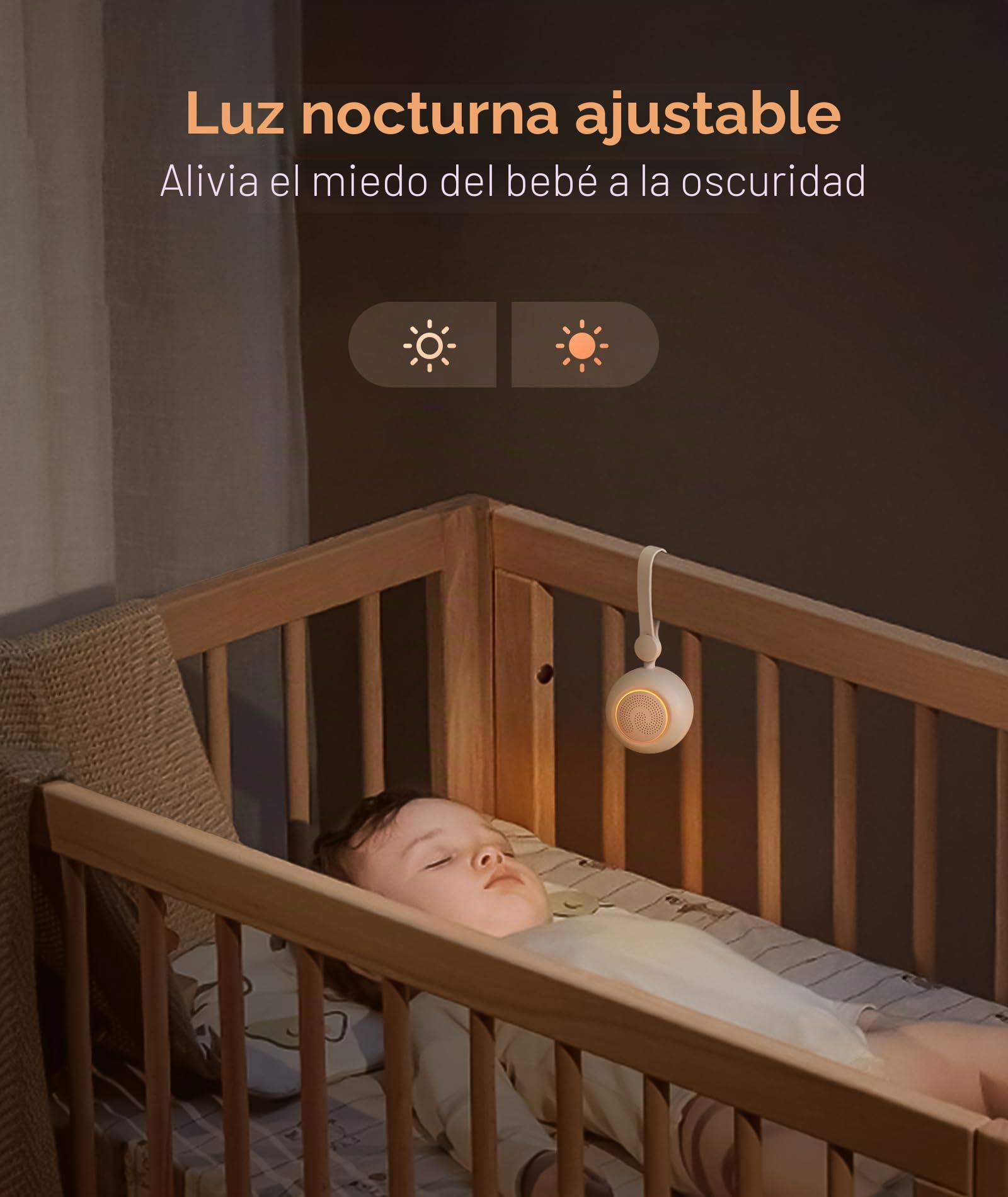 Dreamegg Sleep Lite 1 Máquina de Ruido Blanco Portátil Bebé, Maquina Ruido Blanco Bebe con 19 Sonidos, White Noise Machine 30 Volumen 4 Temporizador USB-C Recargable, Regalo Bebe Musica para Dormir