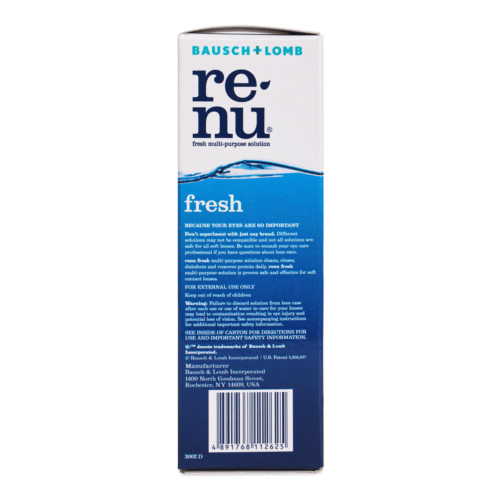 Bausch + Lomb Renu Fresh Multi-Purpose Contact Lens Solution 60ml (Pack of 1) 2