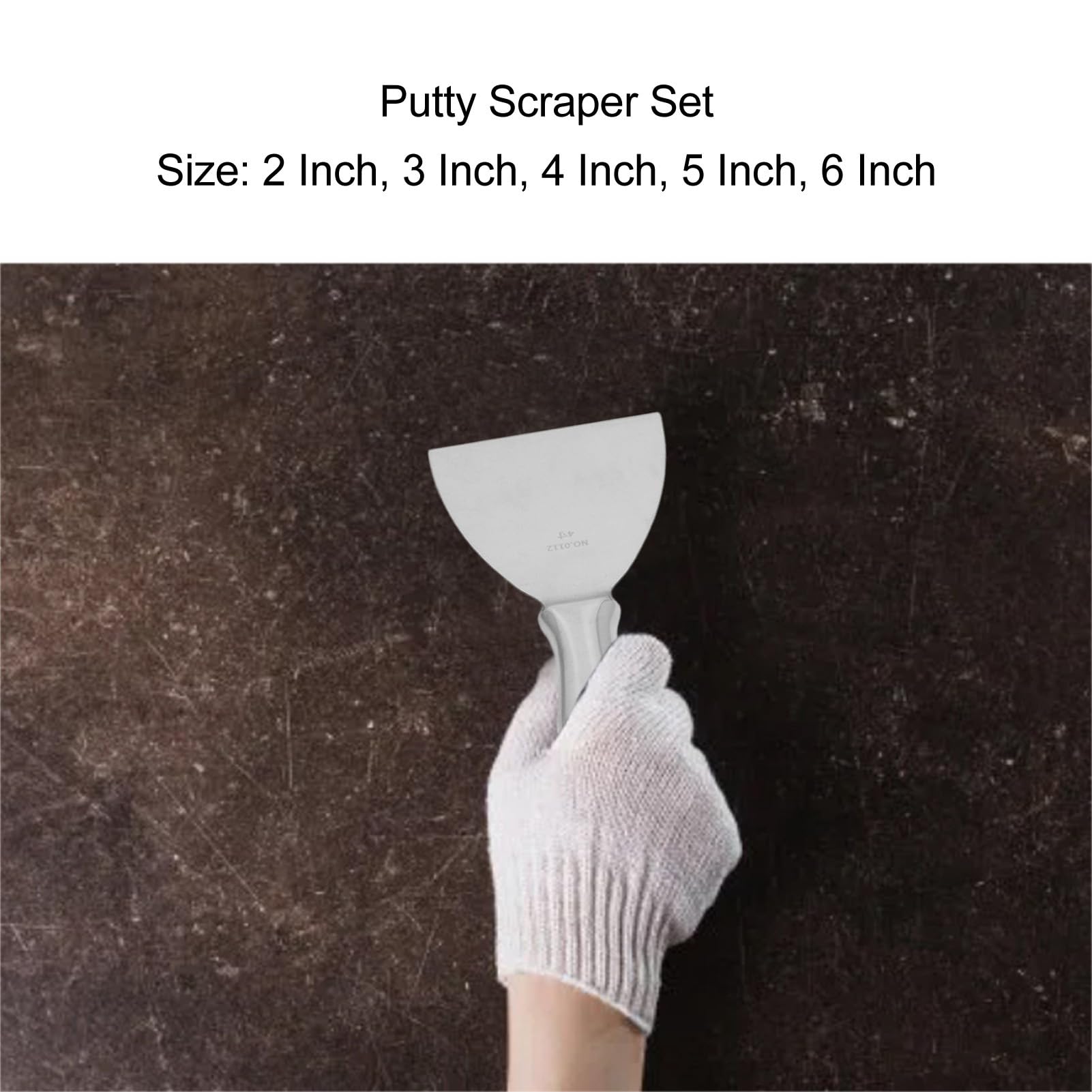 Set di Raschiatori di Stucco, Bordi Dritti, 2 Pollici, 3 Pollici, 4 Pollici, 5 Pollici, 6 Pollici, Raschiatori in Gesso in Metallo, Raffinatezza, Resistenza all'impatto per i Miglioramenti Domestici