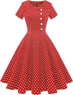 Women's 1950s Vintage Audrey Hepburn Style Cocktail Swing Dresses - Buy now