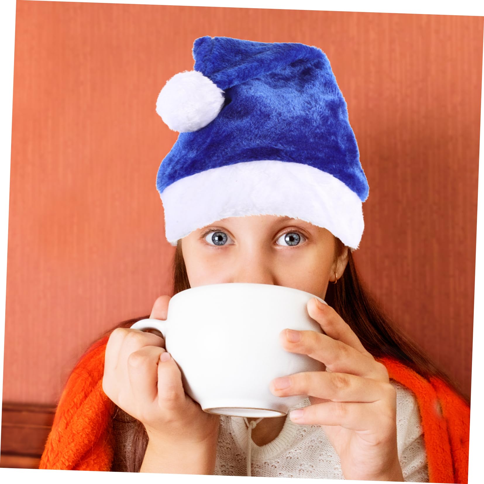 PRETYZOOM 5 Piezas Gorro de Papá Noel de felpa disfraz de navidad suministros de navidad gorros navideños christmas hat para hombres Gorro de Papá Noel de Navidad gorro de santa Blue