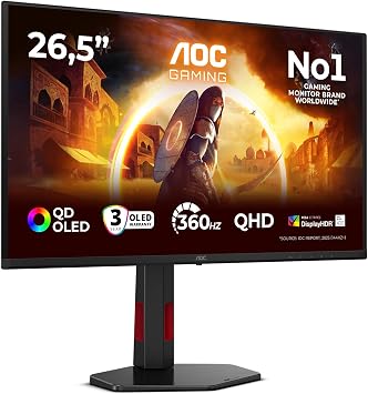 Aoc 26.5 Q27g4sdr Qd-oled 360hz Qhd