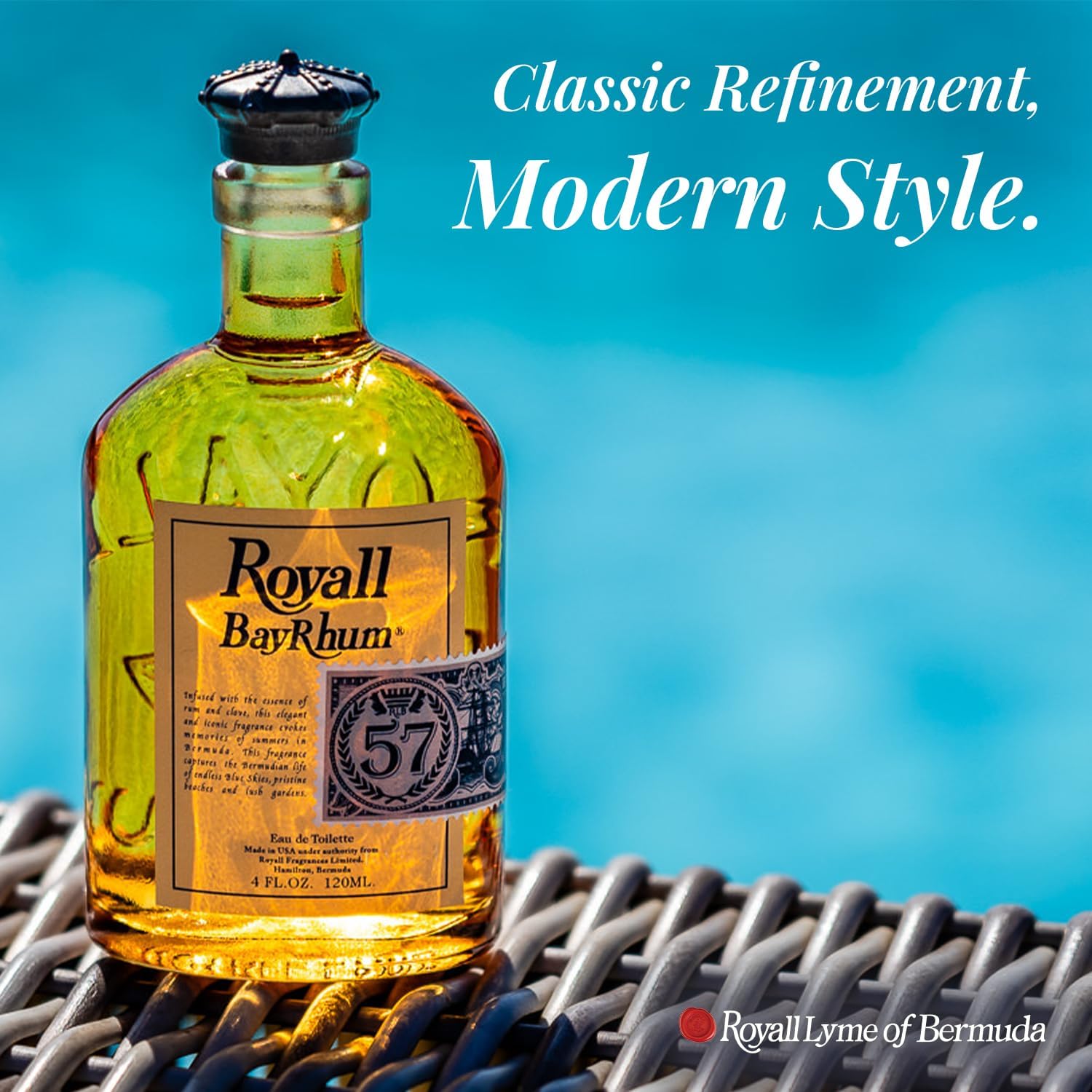 ROYALL BAYRHUM '57, Men's Heritage Eau de Toilette, Classic Bay Rum Fragrance – 4 Fl oz Spray
