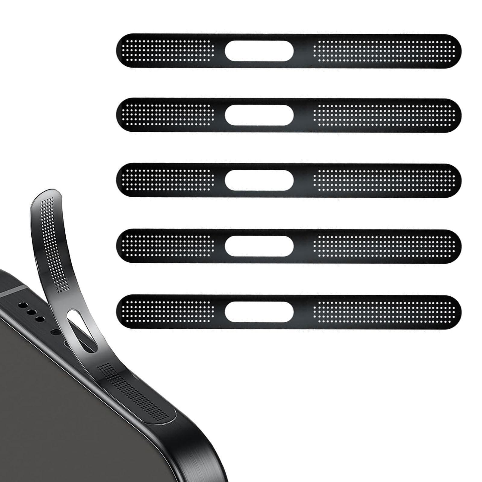 Adesivi In Rete Antipolvere Per IPhone 16 Pro/16 Pro Max - Protezione Altoparlante E Porta Ricarica (verde, 5 Pezzi)