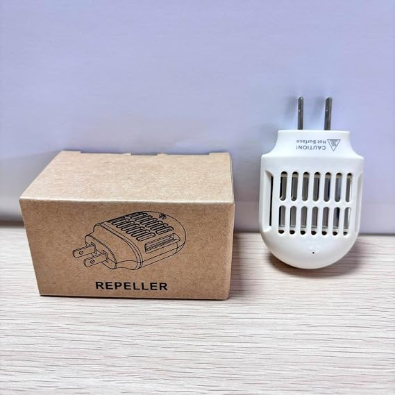 Mosquito Repeller, Electronic Mosquito Repellent Plug in Indoor Use, No Candles or Flames,DEET-Free, for Home, Bedroom, Office, Kitchen (White)