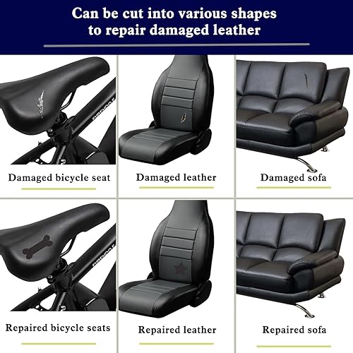 Miniatura 4 de Cinta de reparación de cuero, parche de reparación de cuero autoadhesivo para sofá, muebles, sofás, asientos de automóvil, kit avanzado de