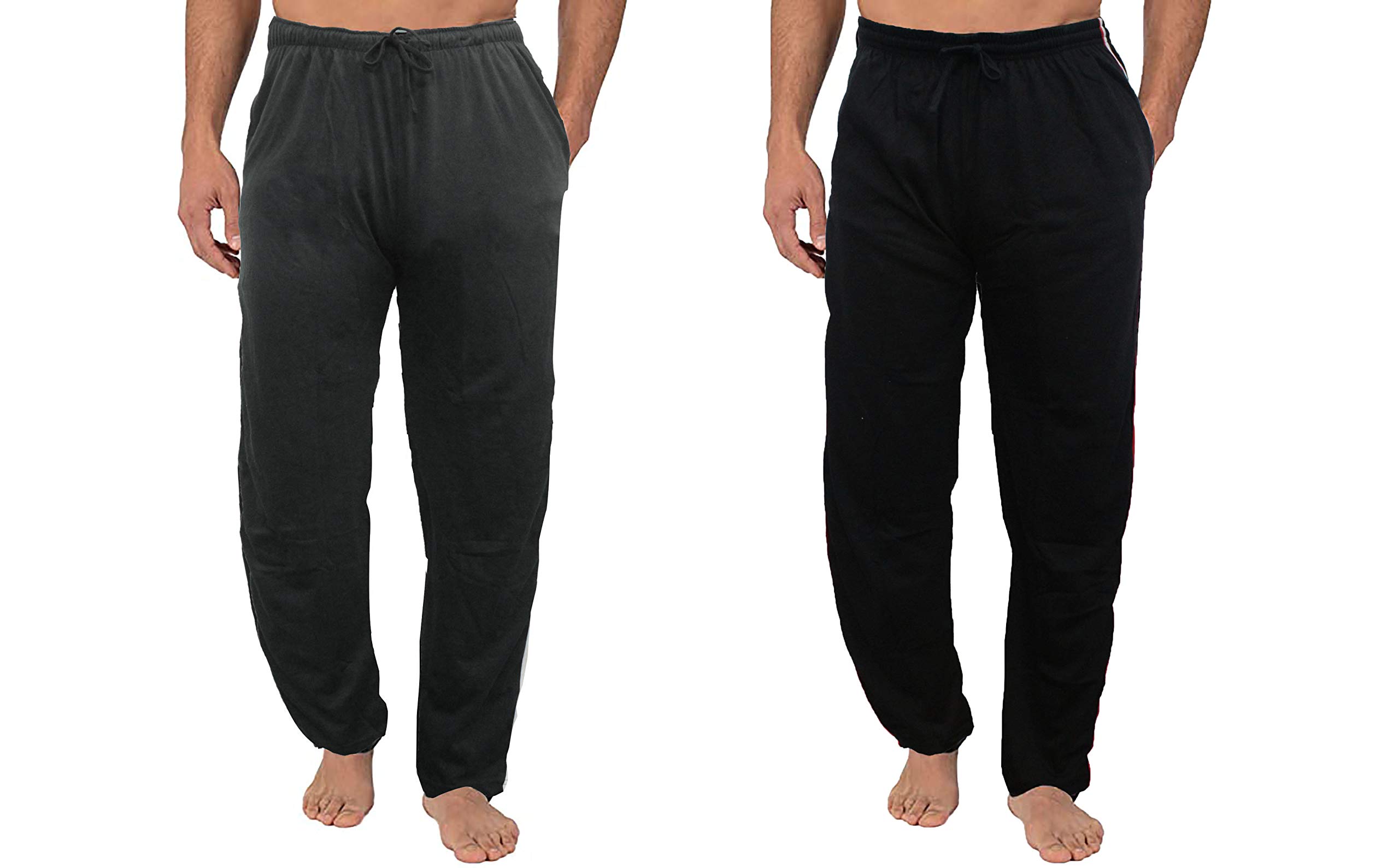 Regular Fit Cotton Casual Black and Grey Pyjamas/Lower Leisure/Night Wear Bottoms/Trackpant for Mens Combo of 2-image-35
