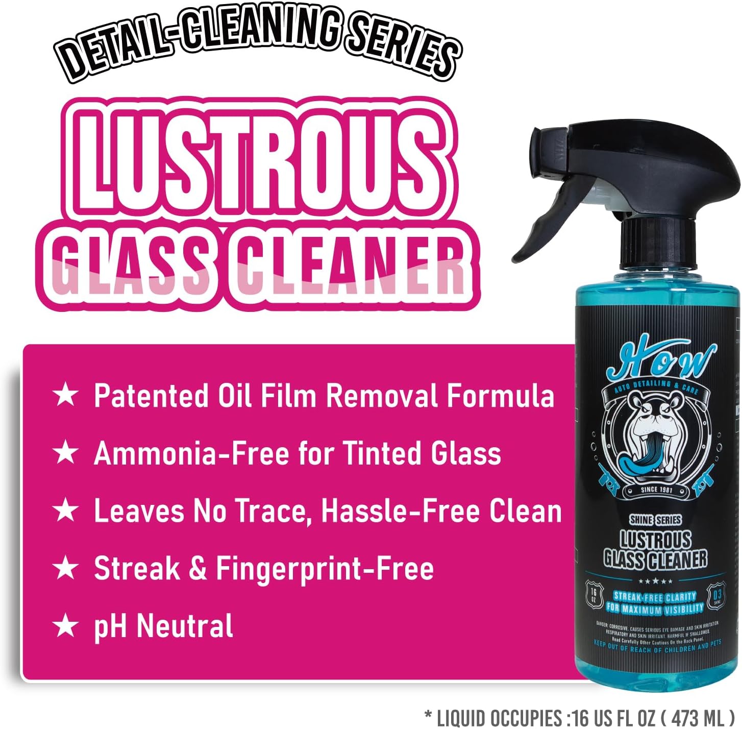 H.O.W AUTO DETAILING & CARE H.O.W Ceramic Car Shampoo & Lustrous Glass Cleaner