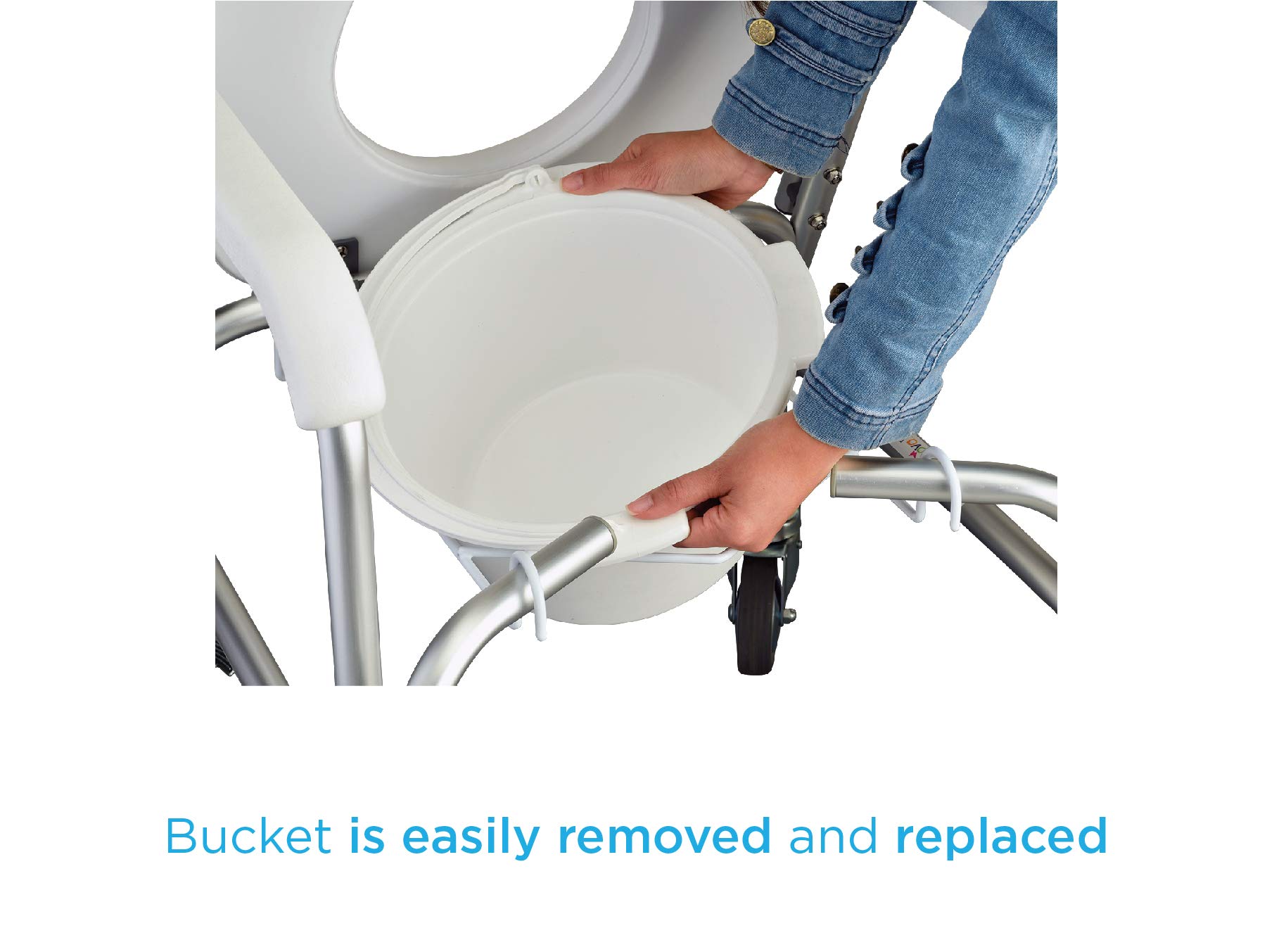 NOVA Medical Products Rolling Shower Commode Chair with Locking Wheels