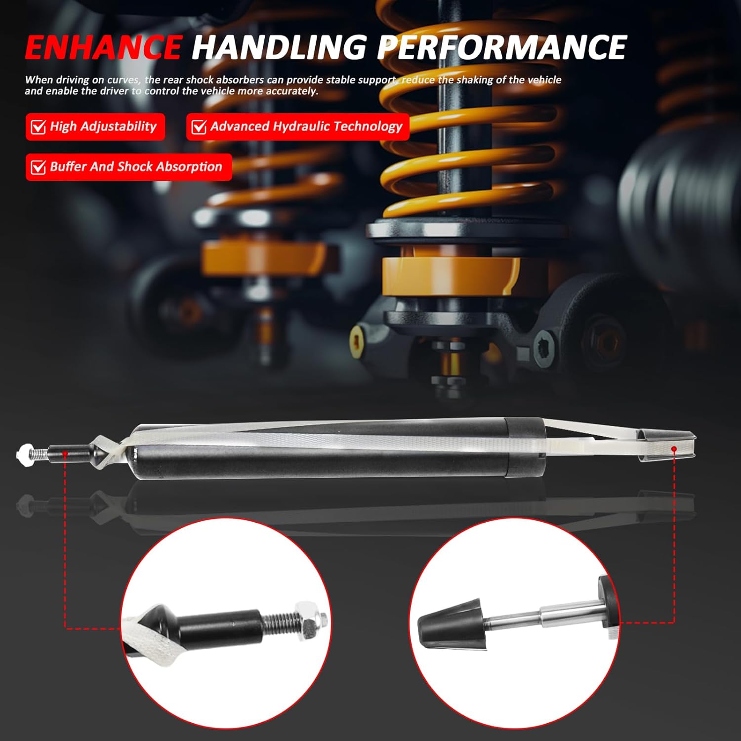 33526771725 Rear Shocks &Upper Lower Bump Stops Kit For BMW E82 120i E90 320i 330i xDrive28i Replace# 33504035261 33504035388 33504035872 33524036117 33526764401 33526767325 33526767326 33526768917