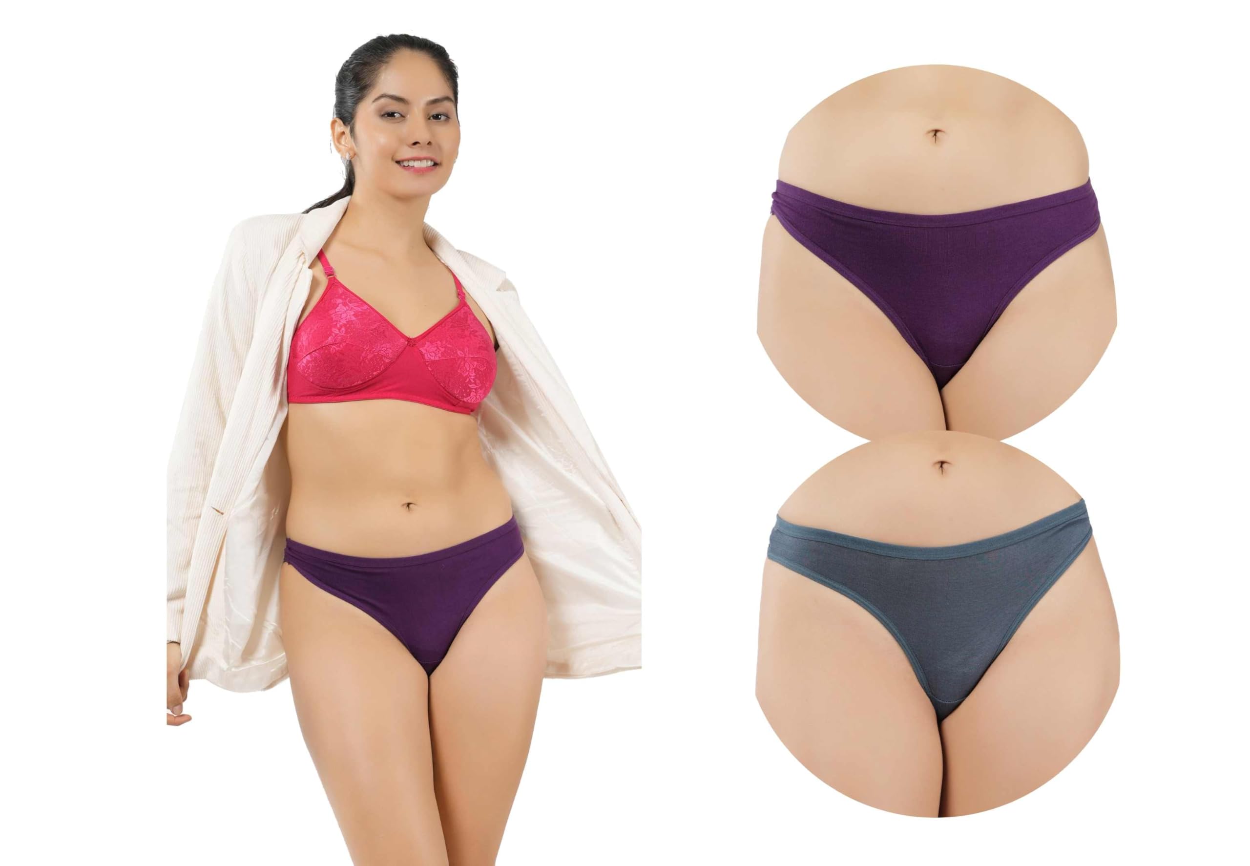 Flosee Women's Viscos Cotton G-Staring Thong Panties, Available in Regular & Plus Size-picture-25
