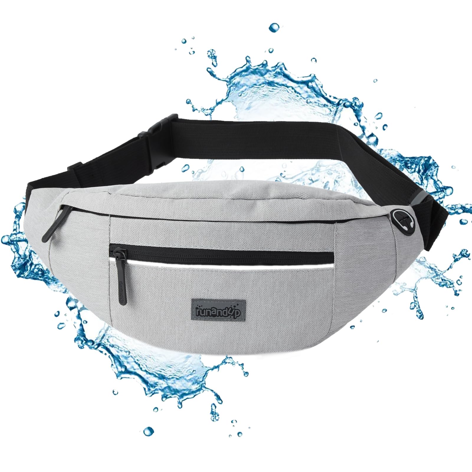 Fanny Pack for Women Men with 4-Zipper Pockets, Cross Body Bag Men Belt Bag for Traveling Hiking Cycling Walking, Easy Carry Any Phone