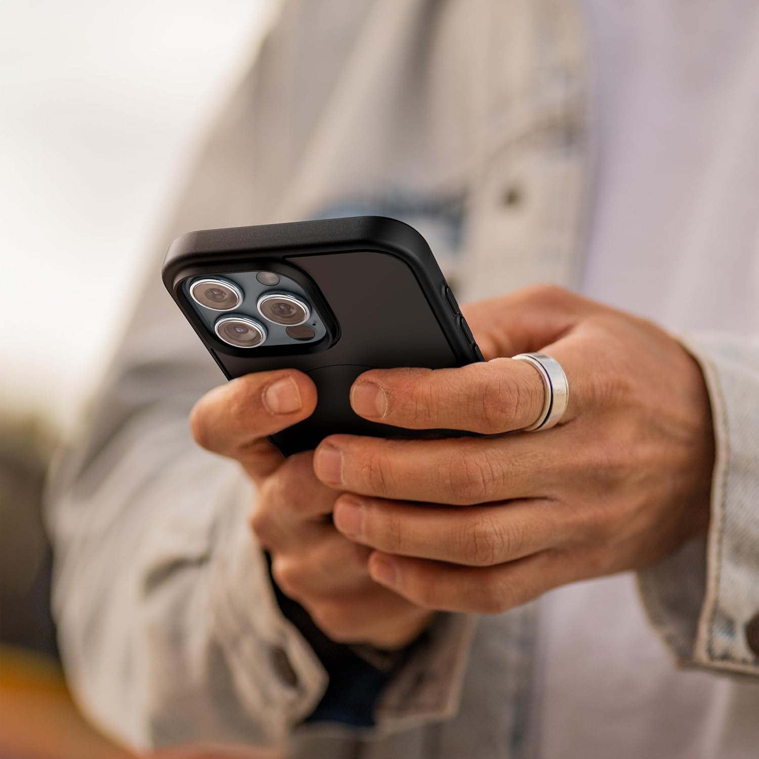 Encased SlimShield for iPhone 16 Pro Max Belt Clip Case with Phone Holster (Compatible with MagSafe) Matte Black (iPhone 16 Pro Max) - Image 7