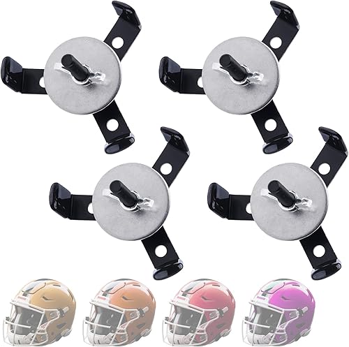 Lasuroa Floating Football Helmet Wall Mount - Hidden Display Shelf For Full Size Or Mini Helmets, Sports Memorabilia, Black