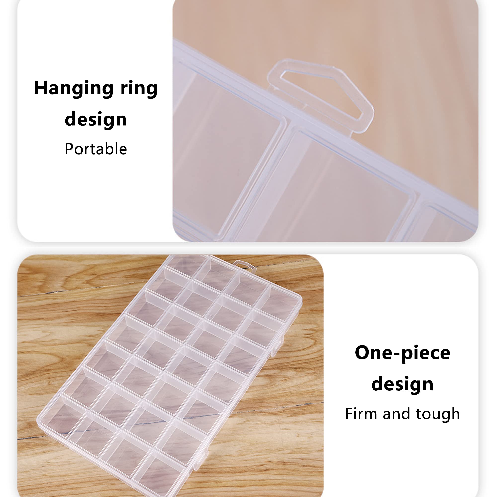 HAOBIN 28 Compartment Storage Box, Transparent, Modern, Jewelry Storage Box, A203DH0711 - Image 4