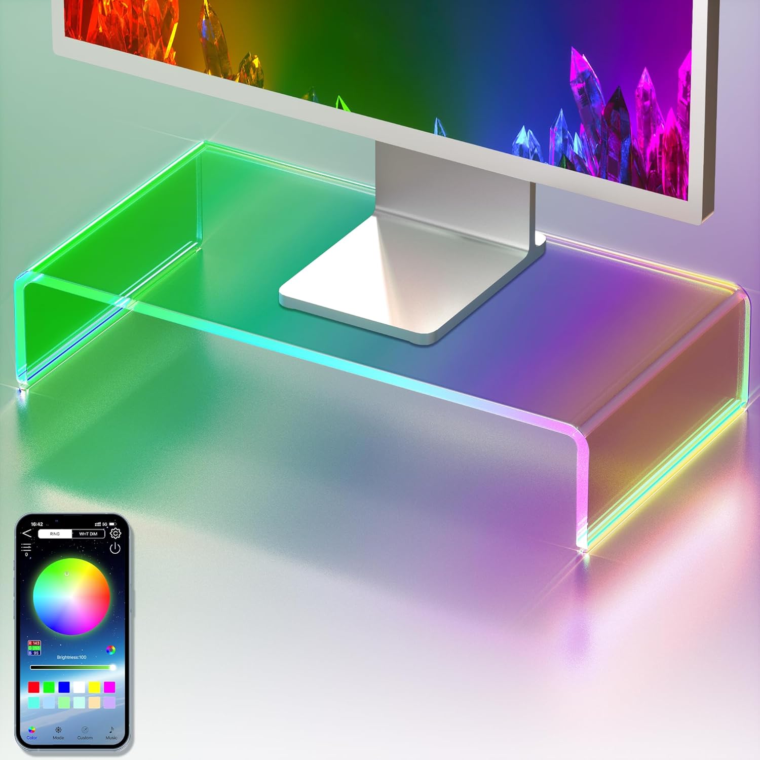 Acrylic Computer Monitor Stand Riser Gaming Monitor Stand