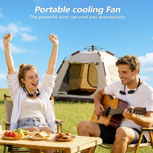 Miniatura 6 de Ventilador de cuello recargable portátil: ventiladores personales para tu cuello Ventilador de enfriamiento portátil Aire acondicionado de cuello