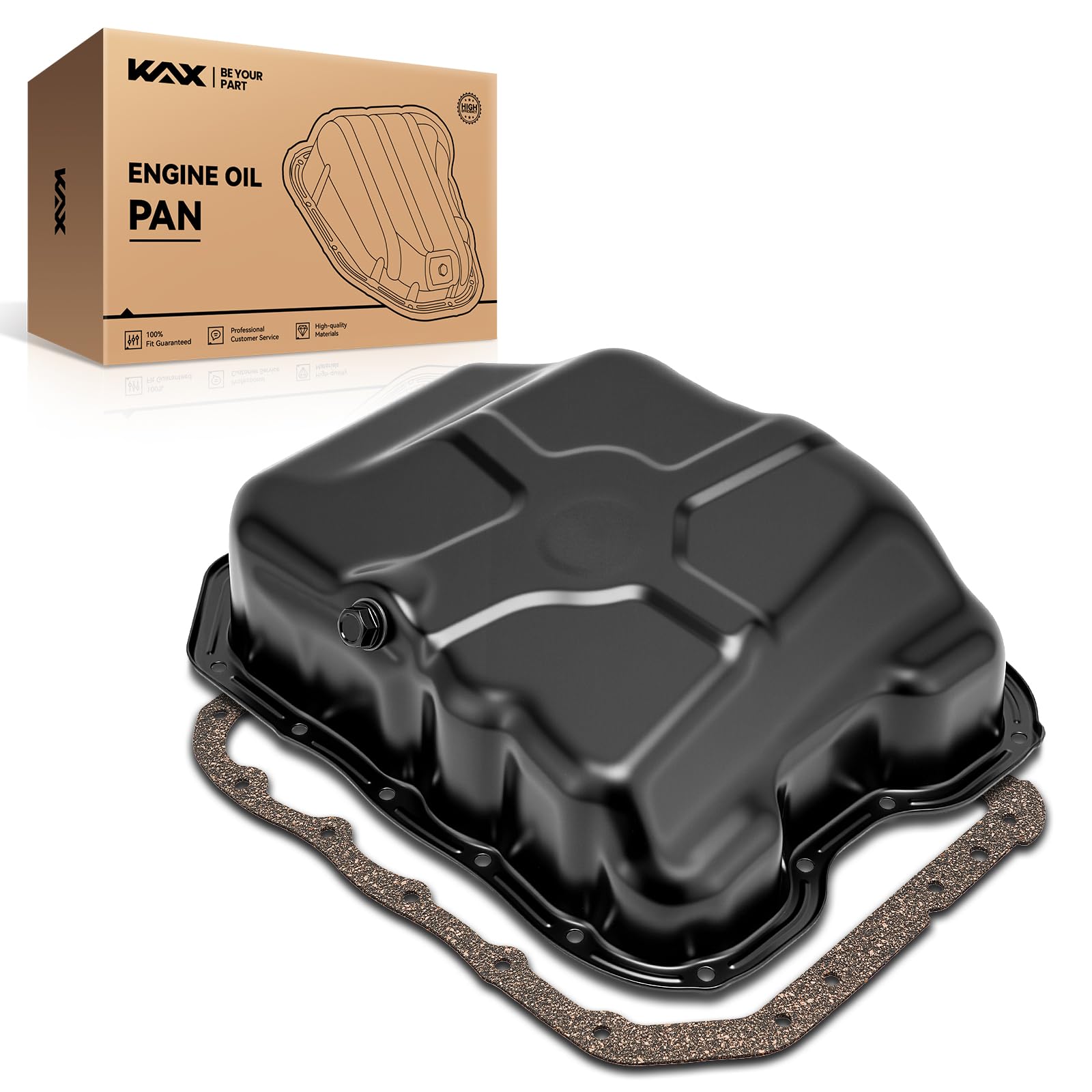 KAX 264-361 Engine Oil Pan Fit for 2007-2010 Sebring, 2011-2014 200, 2007-2012 Caliber, 2008-2014 Avenger, 2009-2020 Journey, 2007-2017 Patriot/Compass, with Drain Plug,Gasket