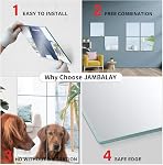 JAMBALAY Glass Full Length Wall Mirror Tiles, 12Pcs 10"×12" Home Gym Mirrors for Gym, Frameless Full Body Wall Mirrors for Bedroom, Living Room, Over The Door, Self Adhesive