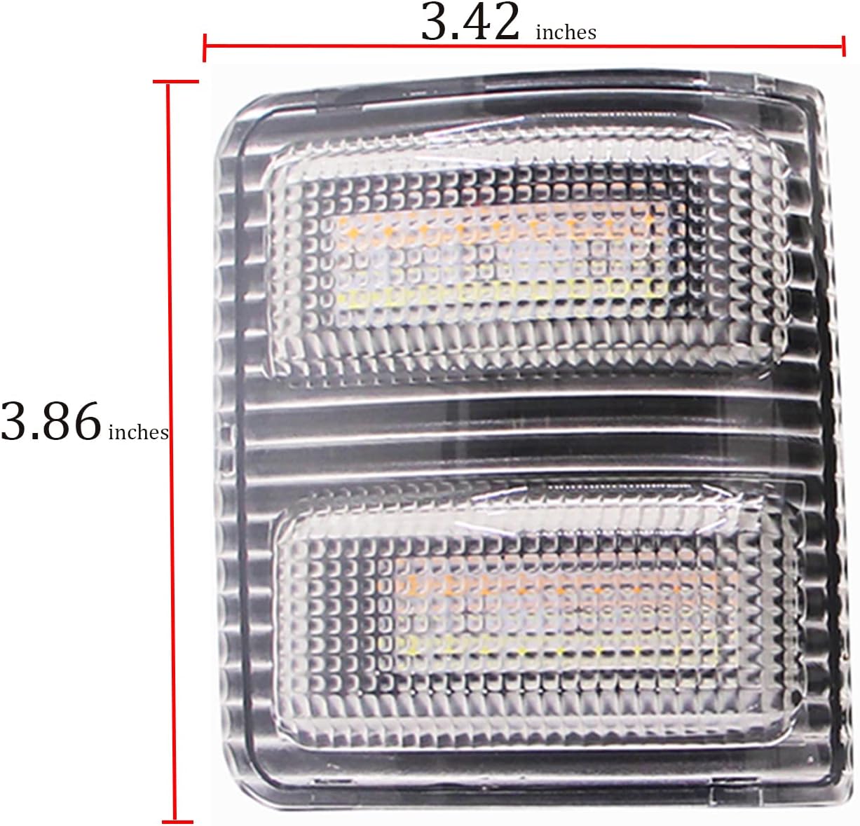 2x LED Side Mirror Light Marker Compatible with 2008 to 2016 Ford F250 F350 F450 F550 Super Duty Turn Signal，7C3Z-13776-A 7C3Z-13776-B 7C3Z13776A 7C3Z13776B (Clear Lens-White Light)