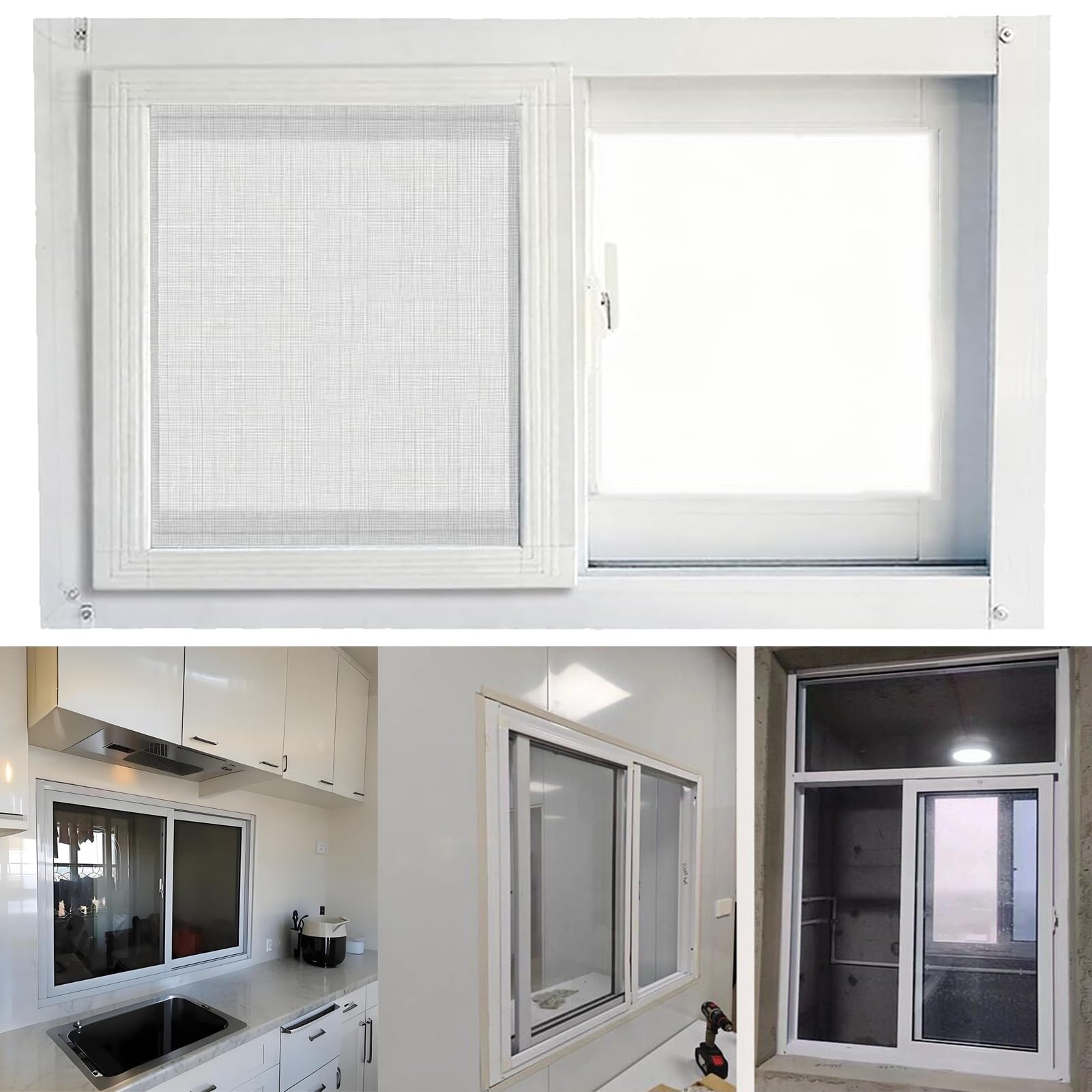 Ventanas corredizas de aluminio para cobertizos y zonas de almacenamiento doméstico