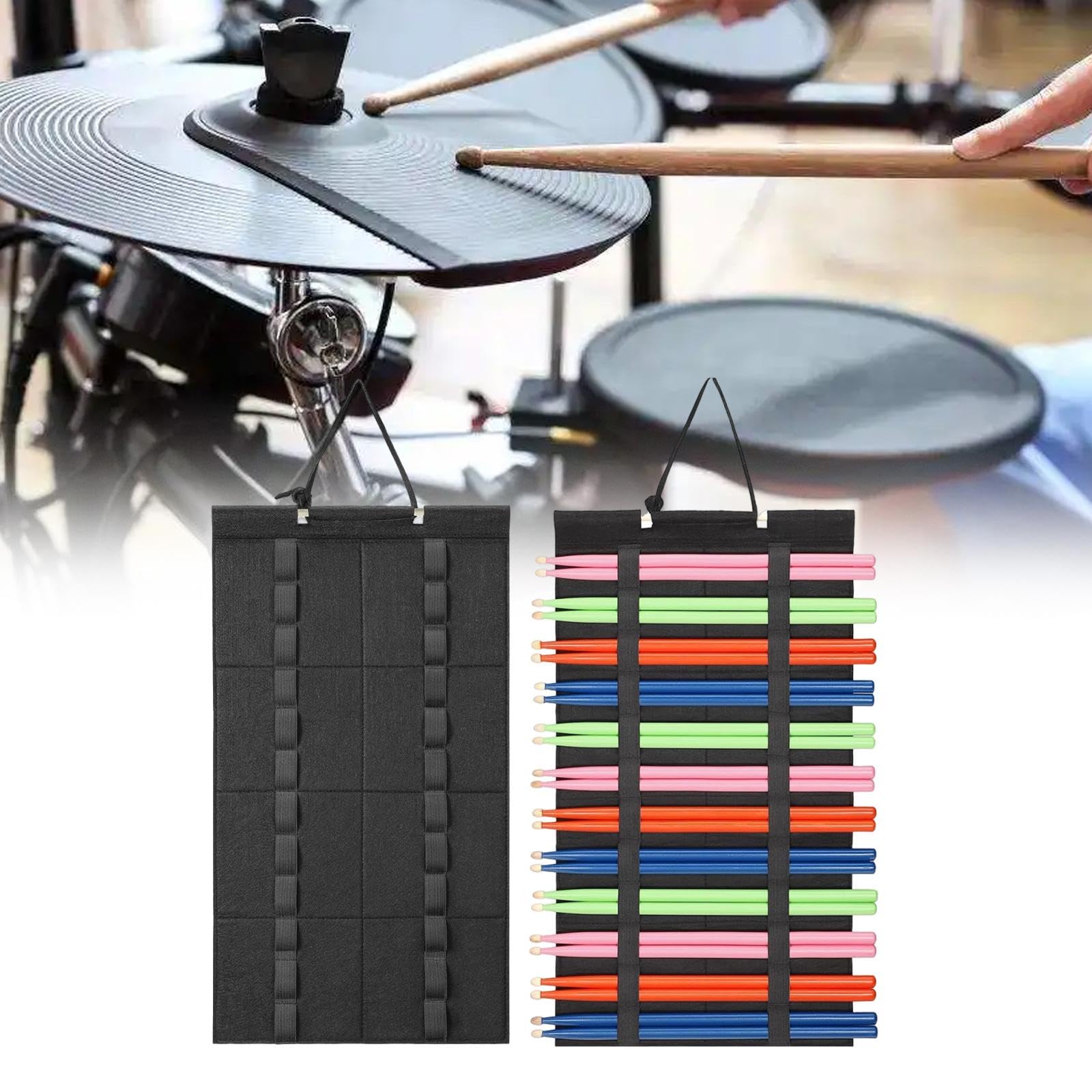 Espositore Porta Bacchette da Parete per Gli Appassionati di Batteria