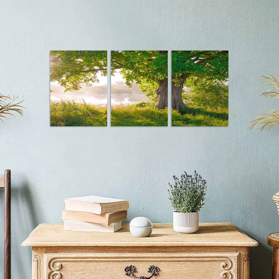 Amazon.co.jp: 森アートパネル 3枚 自然風景 森林絵画 グリーンアート