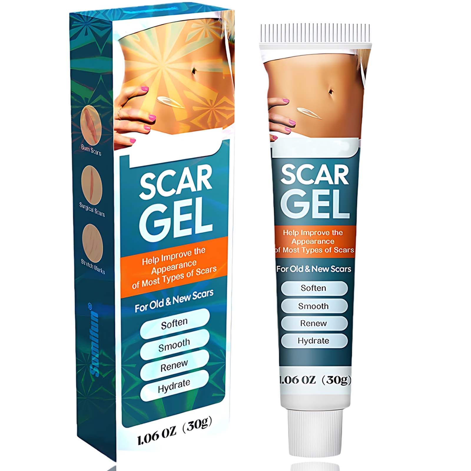Stretch Mark Cream Scar Gel Scar Cream Advanced Scar Gel for Old and New Scars, Scar Cream for Surgical Scars, C-Section, Keloid, and Stretch Marks