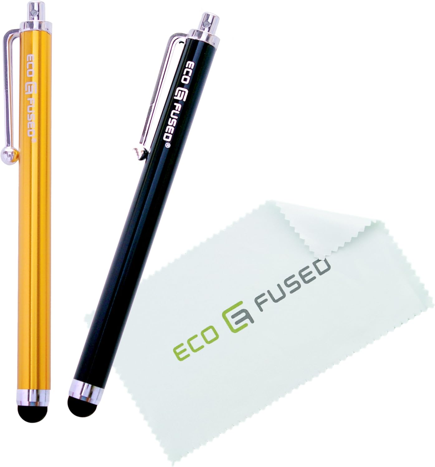 iPad Case Bundle including 1 Rotating Faux Leather Cover for iPad 4 (Retina Display), iPad 3, iPad 2 (Wifi or Cellular, 16GB or 32GB or 64GB) / 2 Stylus Pens / 1 ECO-FUSED Microfiber Cleaning Cloth (Brown/Map)