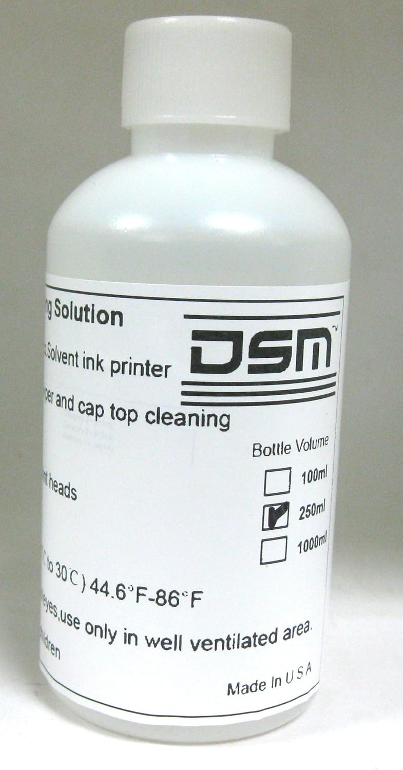 Eco Solvent Cleaning Solution 250ml for Mimaki Roland Mutoh Epson Ink Line Head Flushing Liquid (Made in USA)